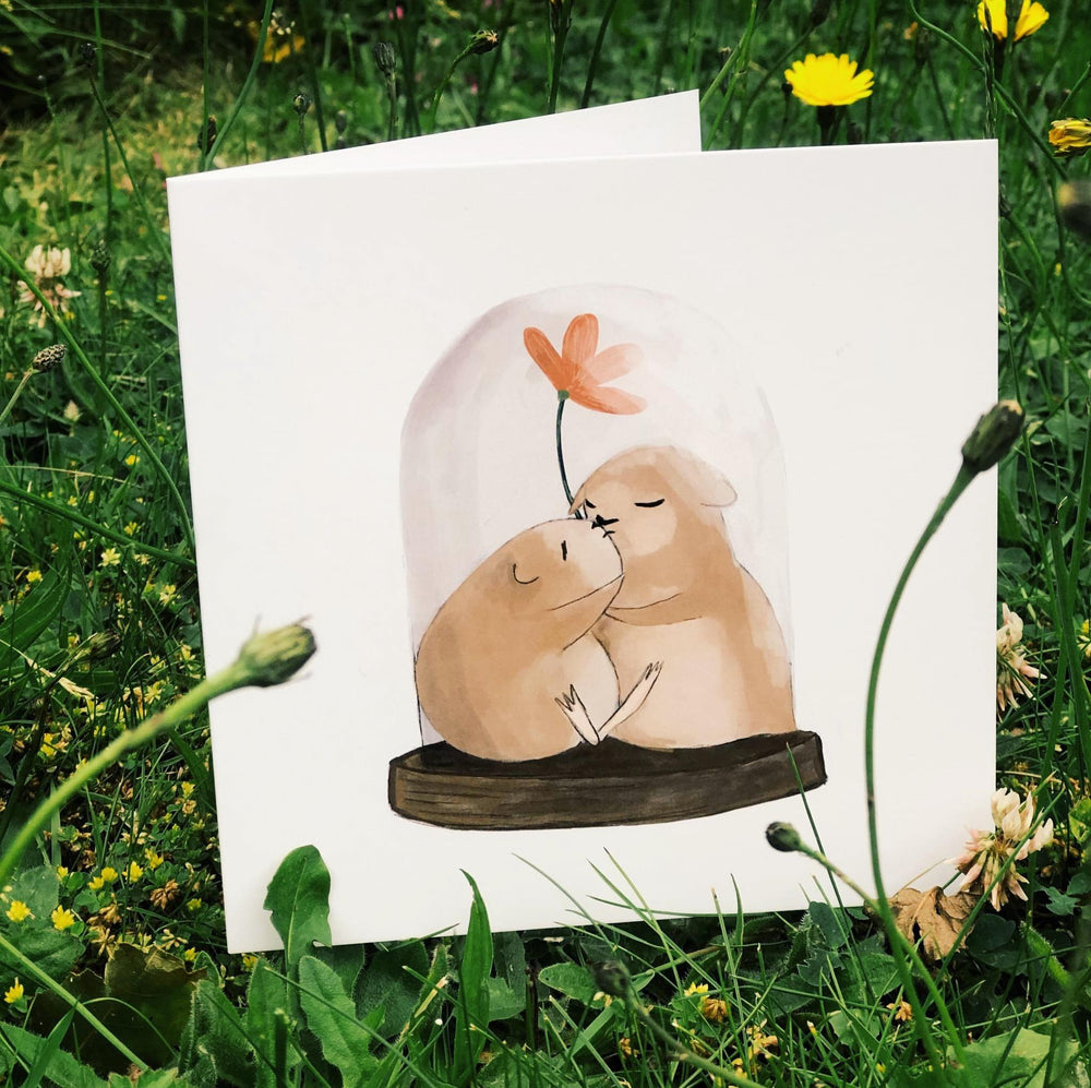 Hamster Lovers Snow Globe | Greeting Card | Sustainable | FSC Certified