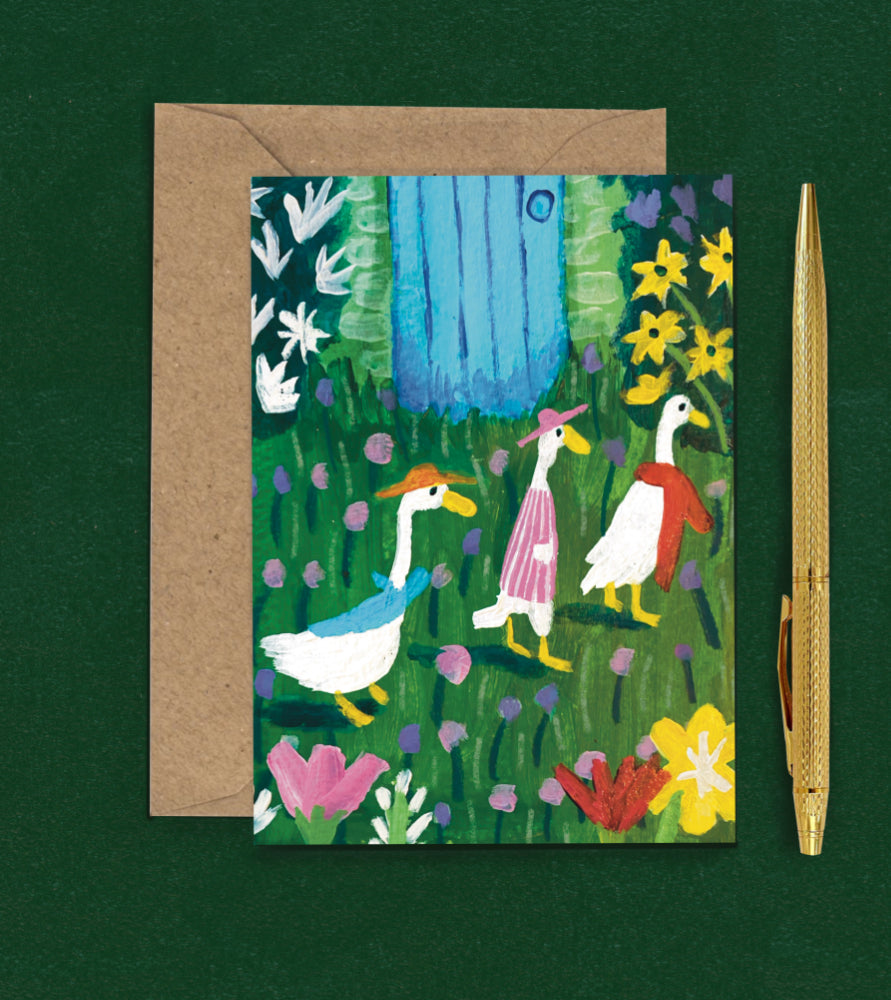 Goose Garden A6 Greetings Card