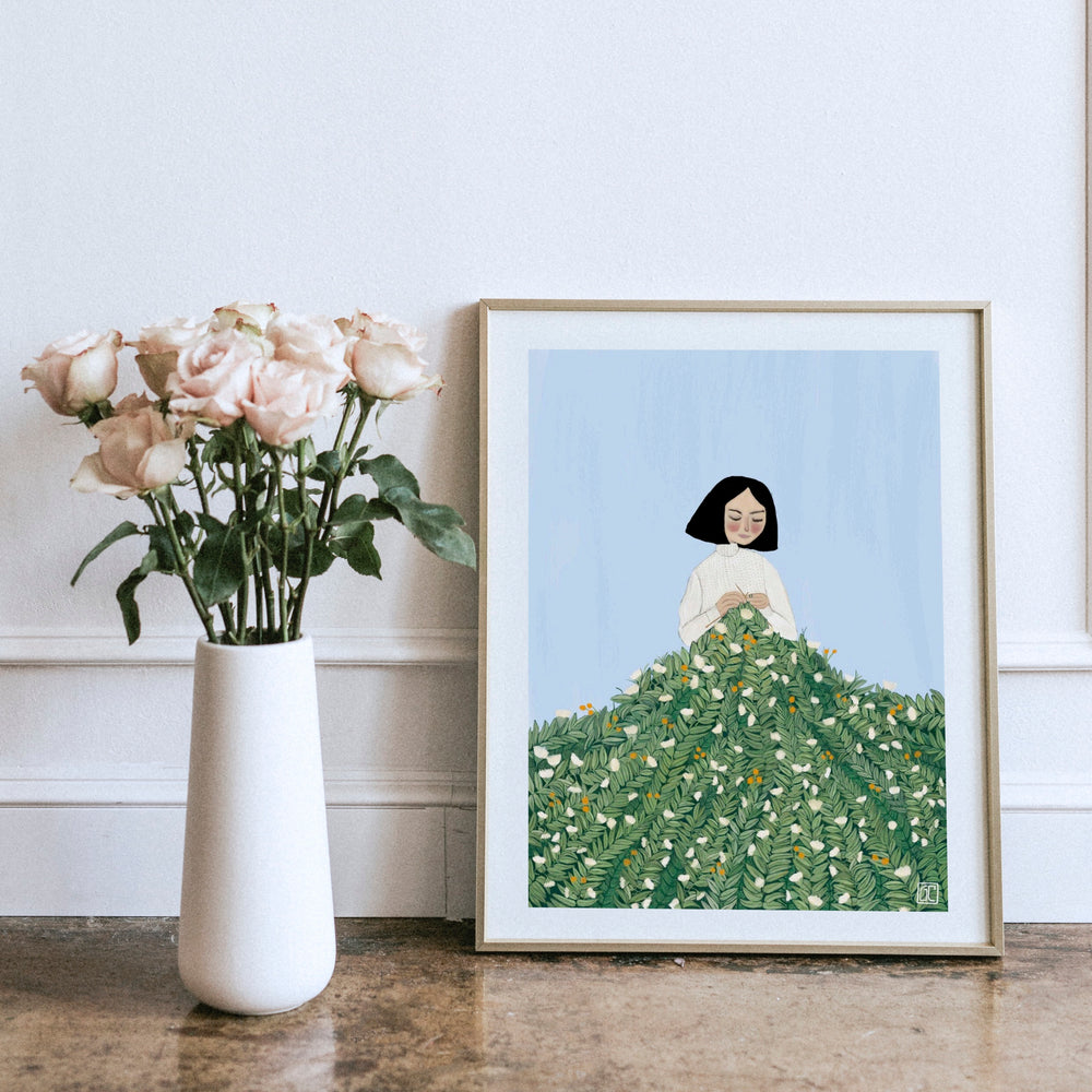 
            
                Load image into Gallery viewer, Knitting Garden Art Print
            
        