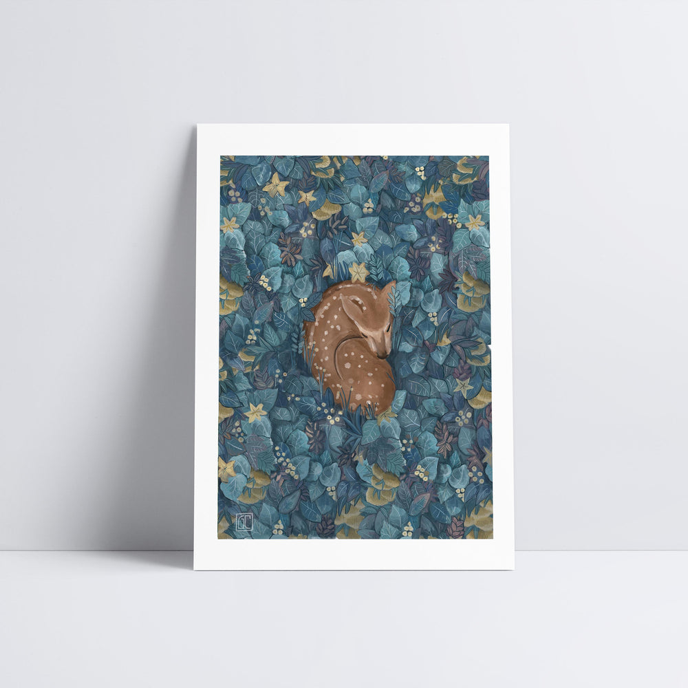 
            
                Load image into Gallery viewer, Sleeping Deer Art Print
            
        